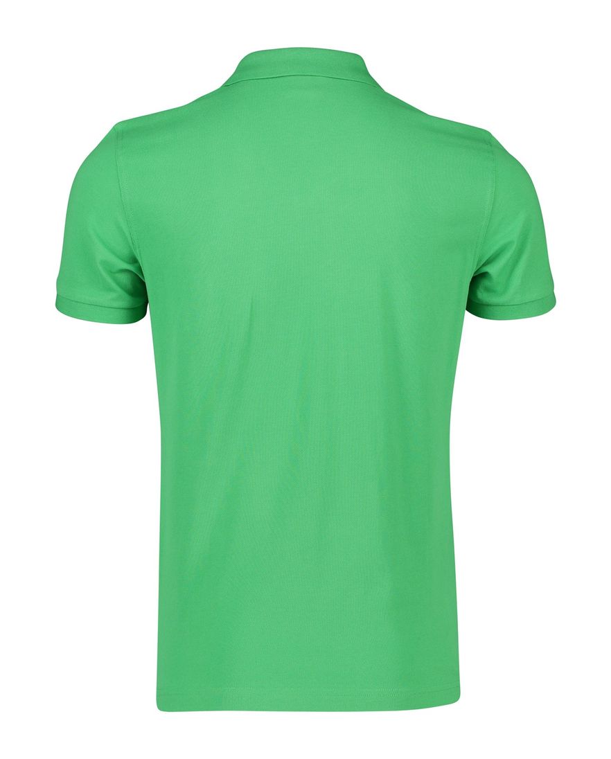 Gant polo wijde fit groen effen met logo katoen
