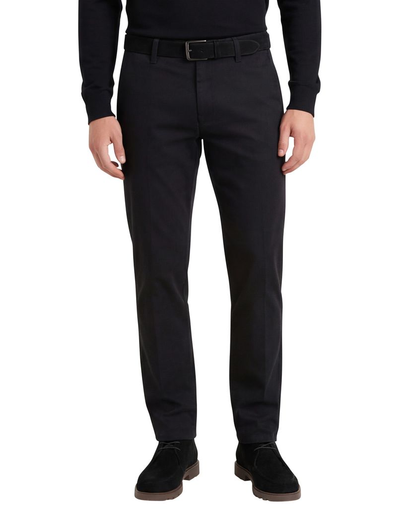 M.E.N.S. broek katoen Madison donkerblauw effen