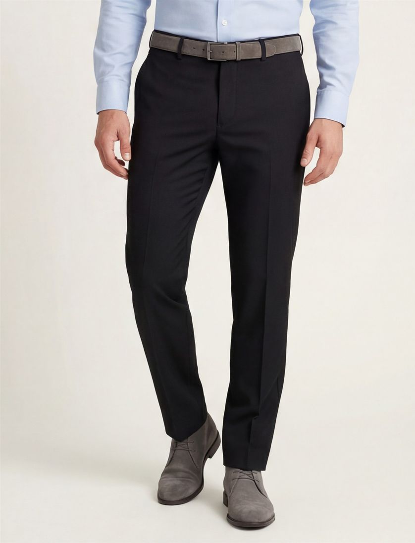 M.E.N.S. katoenen broek navy effen katoen