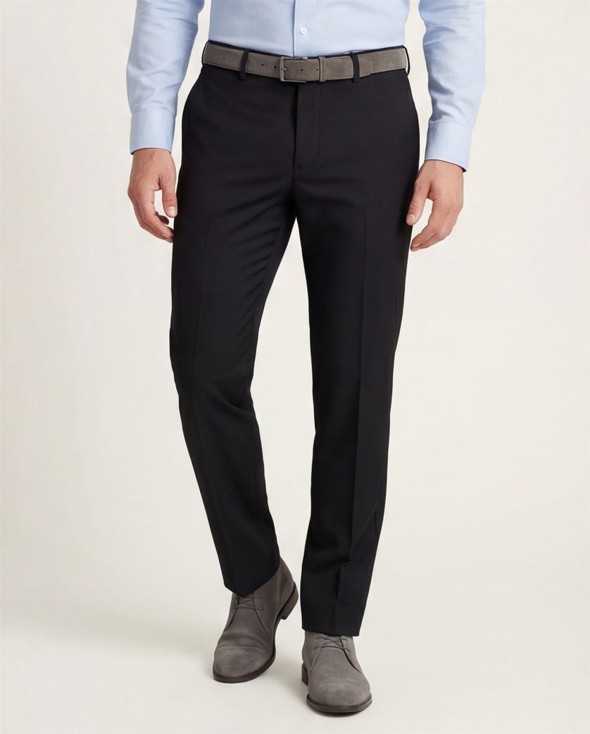 M.E.N.S. katoenen broek navy effen katoen