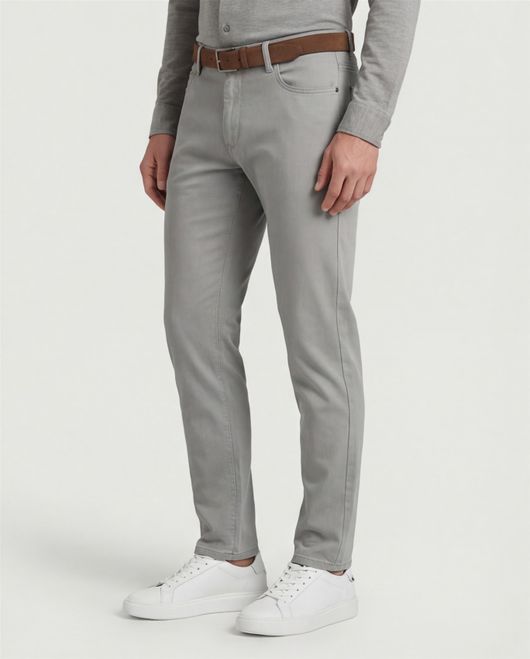 katoenen broek Mac groen effen denim