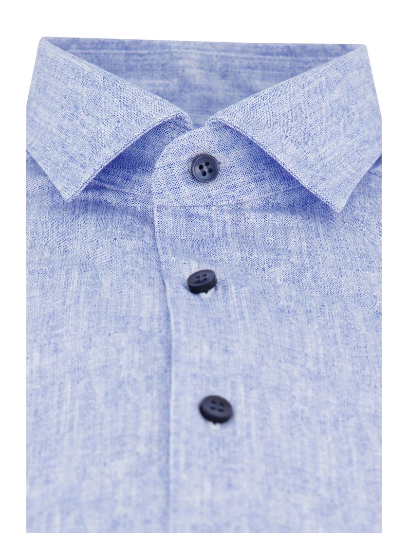 Lichtblauw uni Olymp business overhemd extra slim fit katoen