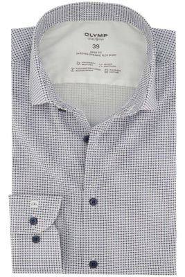 Olymp Olymp overhemd 24 seven Level Five blauw wit geprint