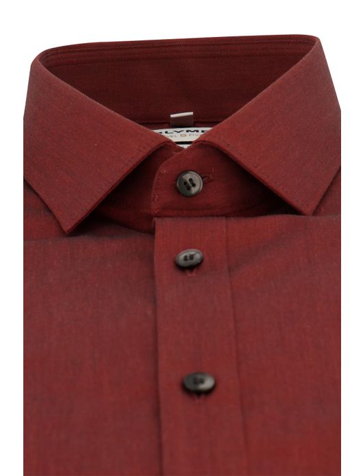 business overhemd Olymp Level Five bruin effen katoen extra slim fit