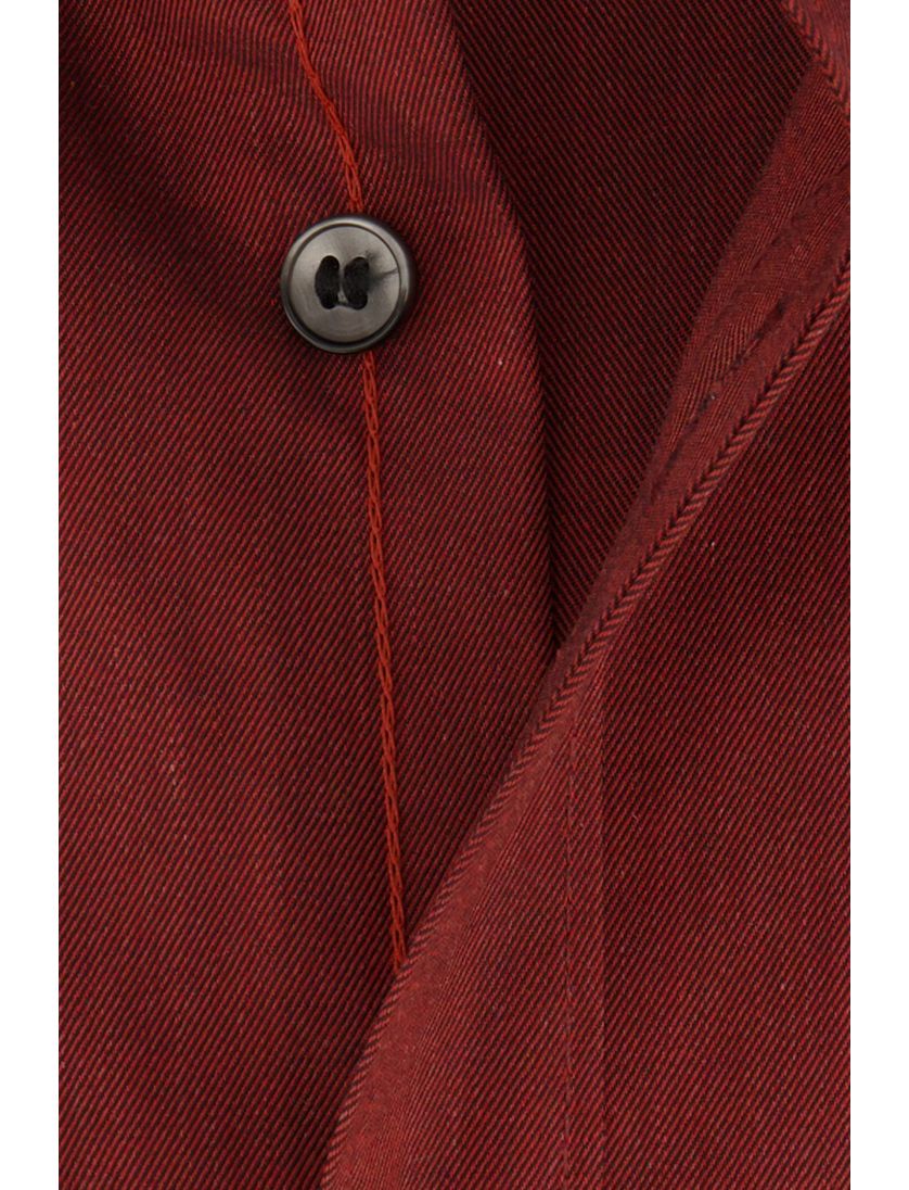 Olymp business overhemd Level Five bruin uni katoen extra slim fit