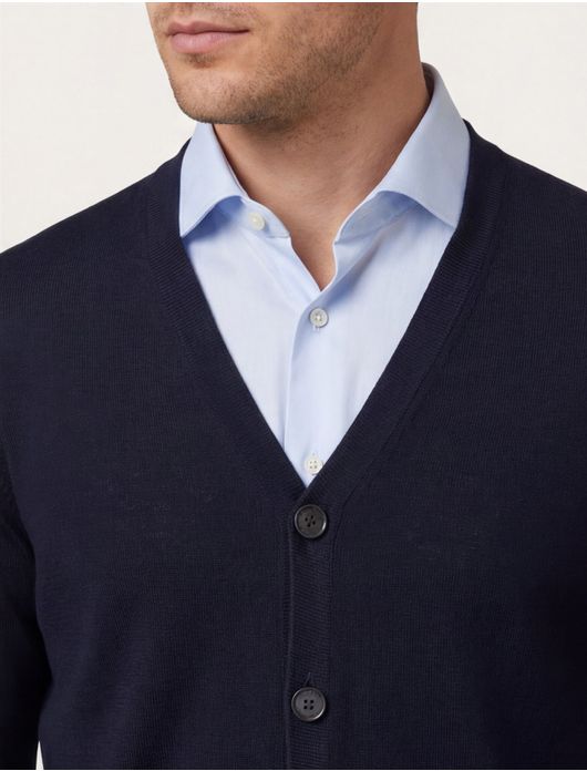 Maerz vest donkerblauw knopen