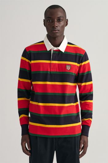 Gant Gant trui rood met strepen katoen rugby