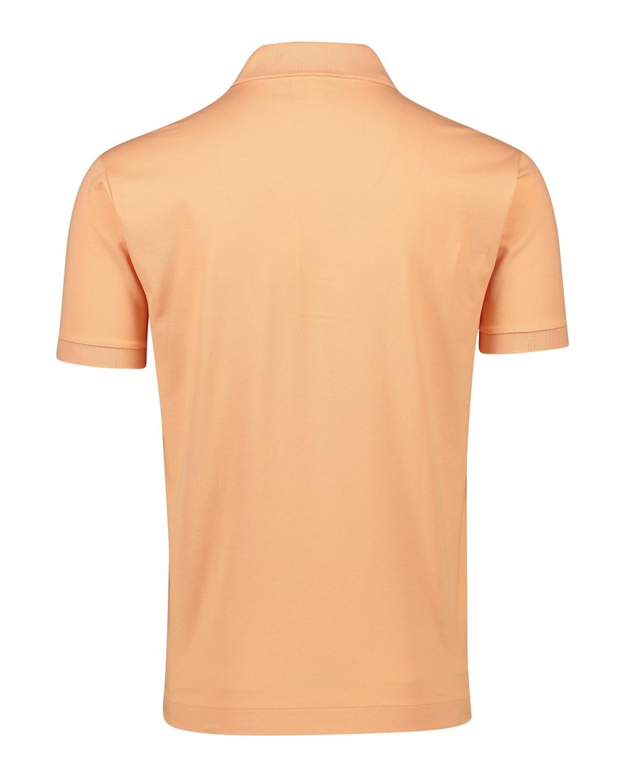 Lacoste polo lichtoranje effen katoen