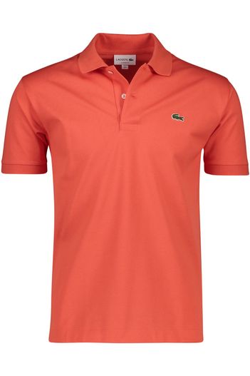 Lacoste Lacoste polo wijde fit oranje effen met logo katoen