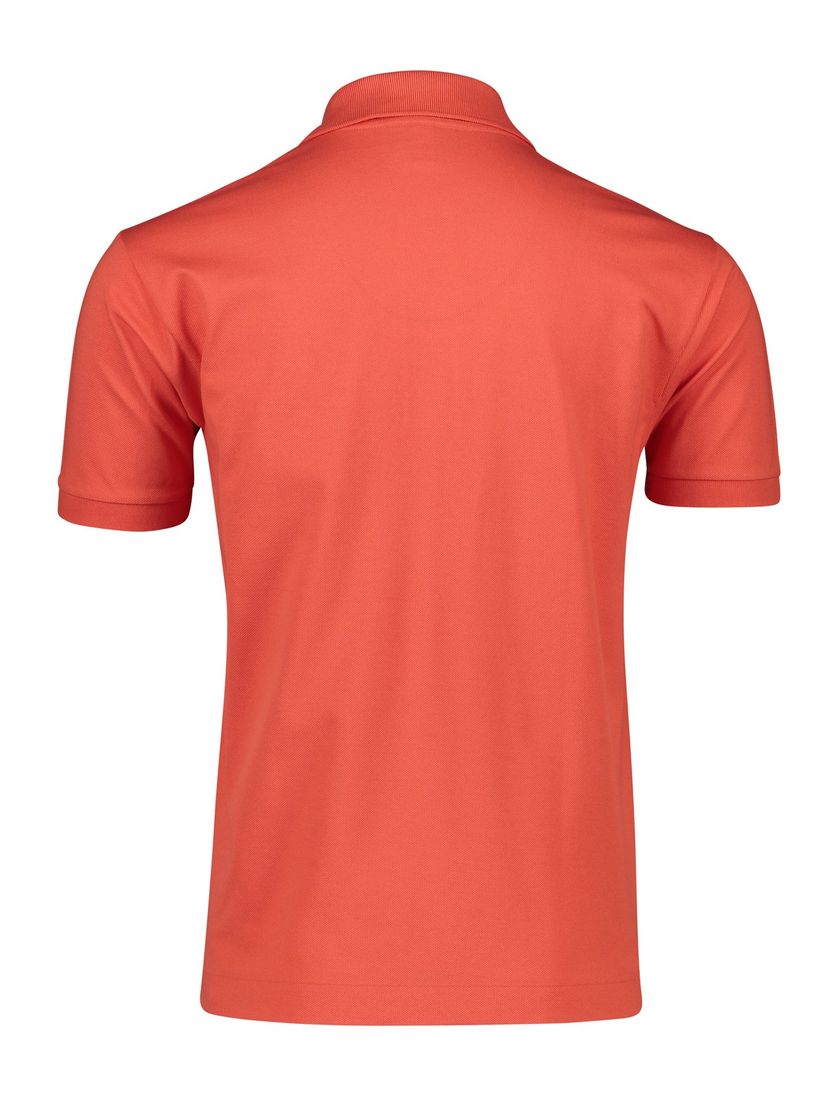 Lacoste polo oranje effen katoen Classic Fit
