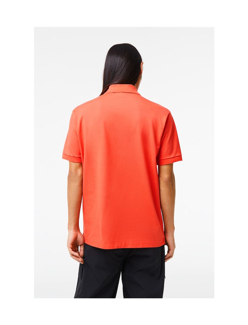 Lacoste polo oranje effen katoen Classic Fit