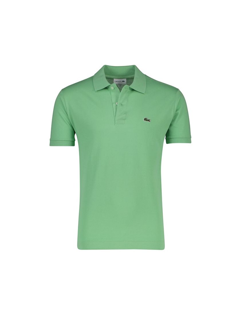 Lacoste poloshirt 3 knoops normale fit groen effen katoen