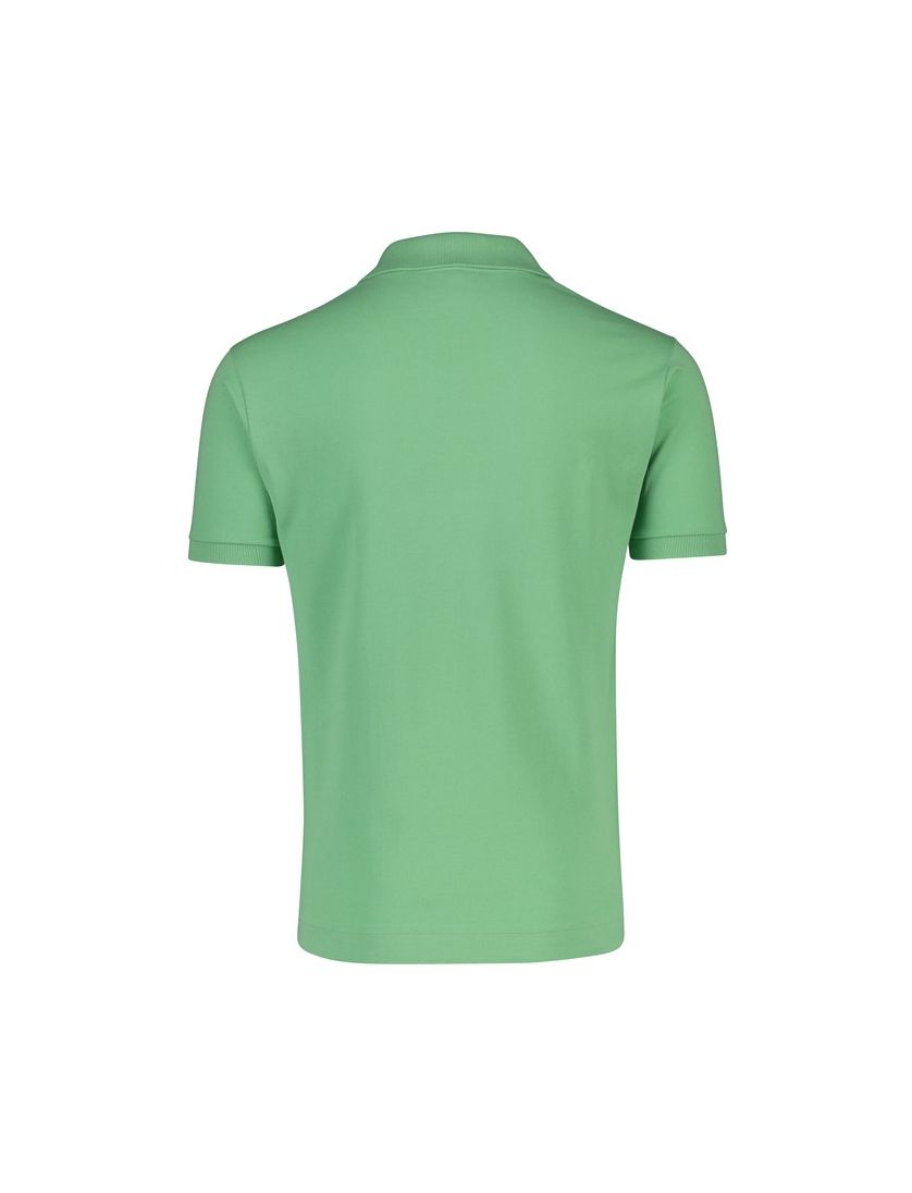 Lacoste poloshirt 3 knoops normale fit groen effen katoen