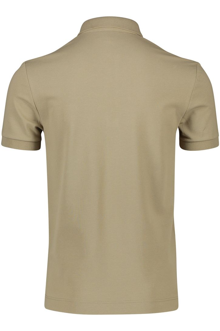 Lacoste poloshirt 3 knoops beige effen katoen normale fit