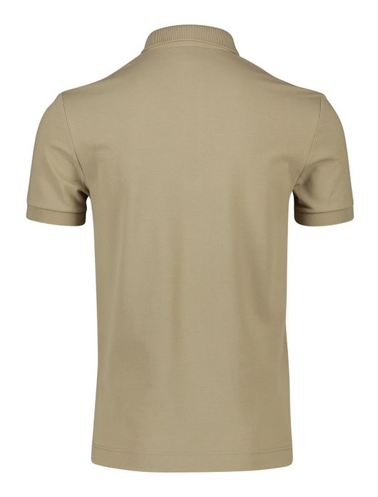 polo Lacoste beige effen katoen normale fit