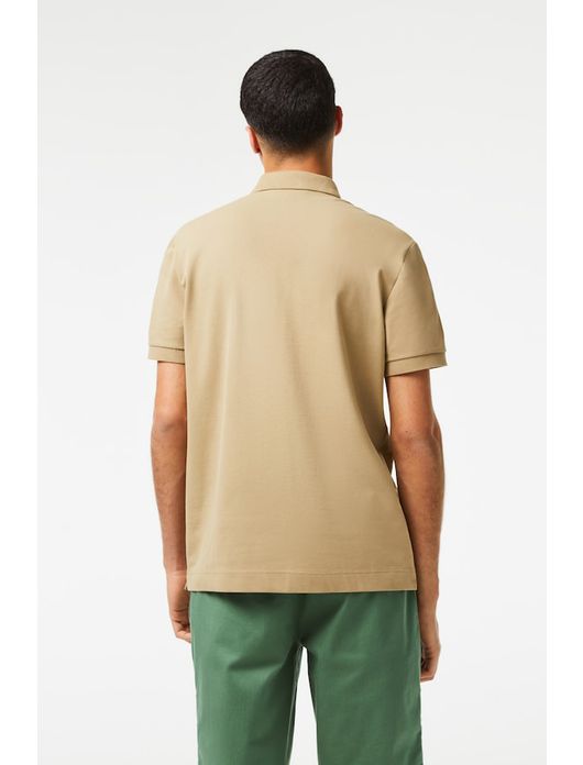 polo Lacoste beige effen katoen normale fit
