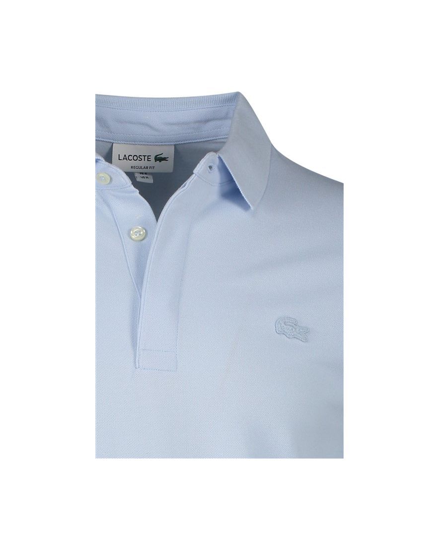 Lacoste polo korte mouw lichtblauw 2-knoops katoen