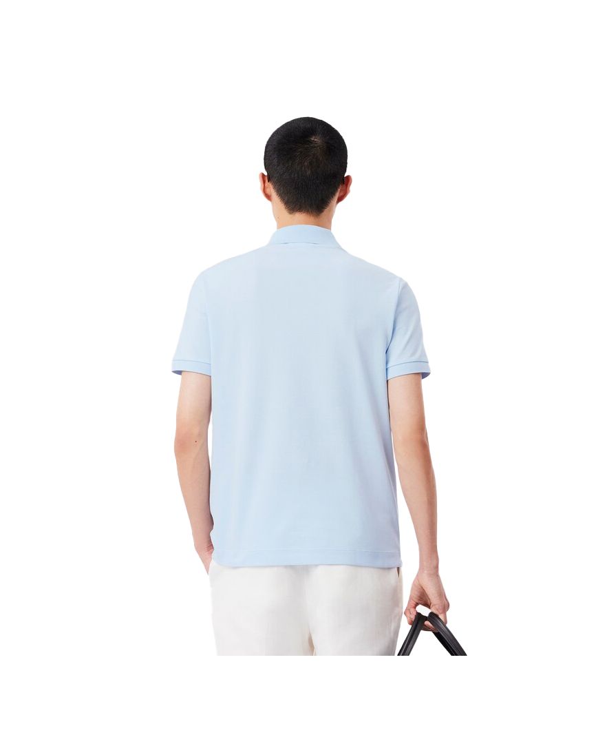 Lacoste polo korte mouw lichtblauw 2-knoops katoen