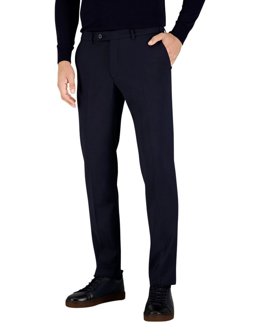 Gardeur broek donkerblauw effen