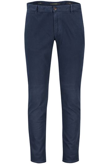 Alberto Alberto donkerblauwe katoenen broek effen