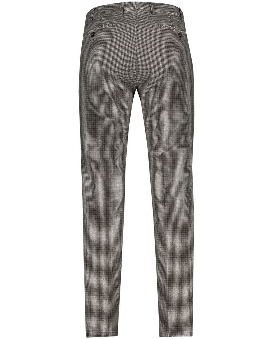 Meyer katoenen broek Rio bruin met ruit