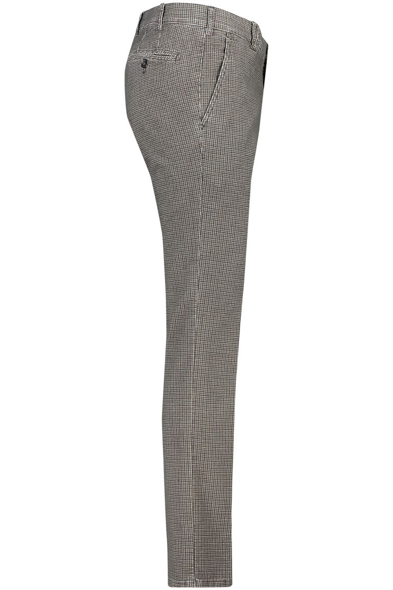 Broek Meyer bruin geruit katoen Rio