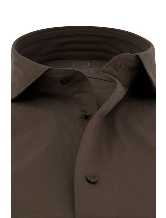 Born with appetite overhemd donkergroen katoen