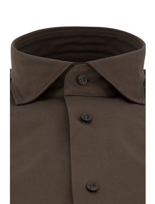 Born with appetite overhemd donkergroen katoen