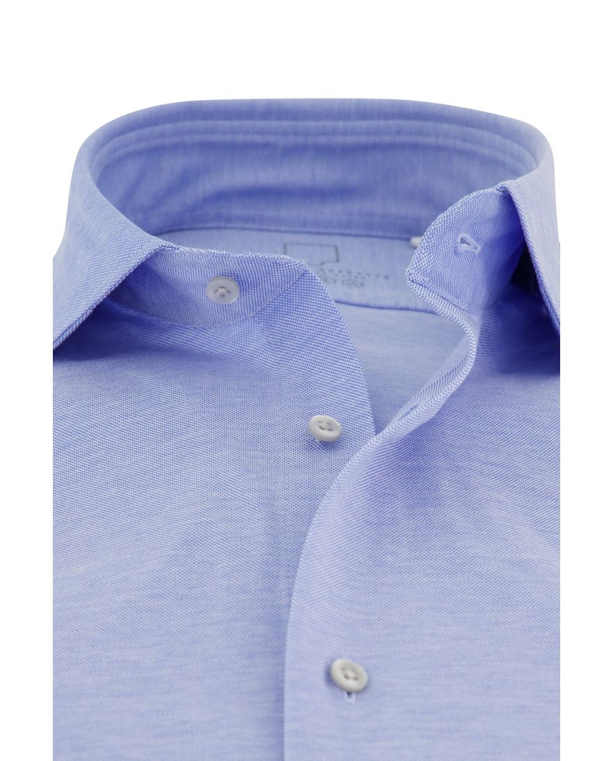 Bron with appetite overhemd effen lichtblauw slim fit