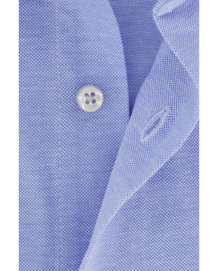 Bron with appetite overhemd effen lichtblauw slim fit