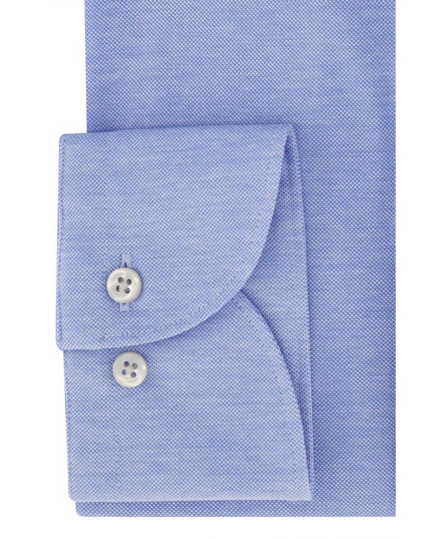 Bron with appetite overhemd effen lichtblauw slim fit