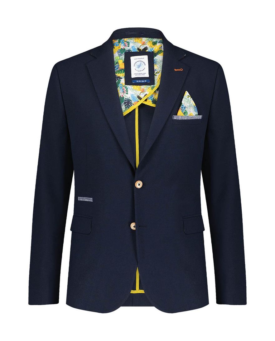 A Fish Named Fred colbert navy effen slim fit