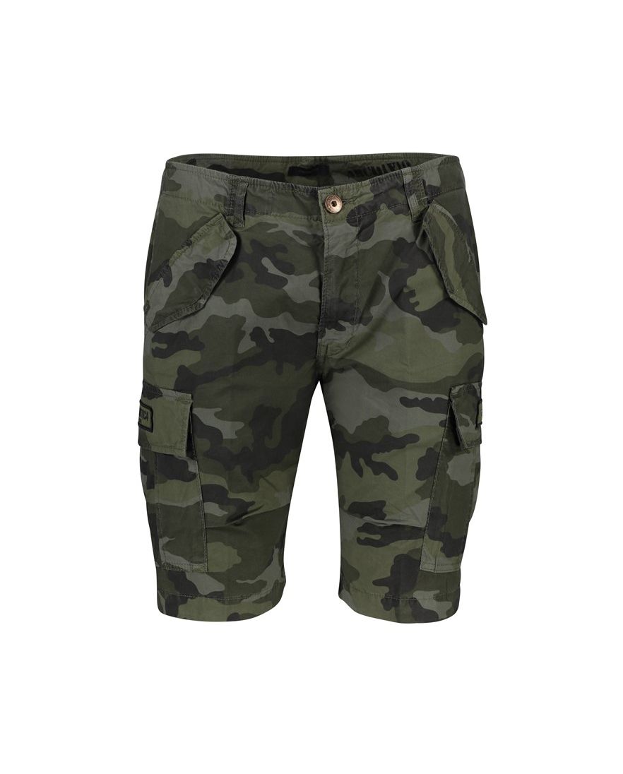 Aeronautica Militare korte broek donkergroen geprint