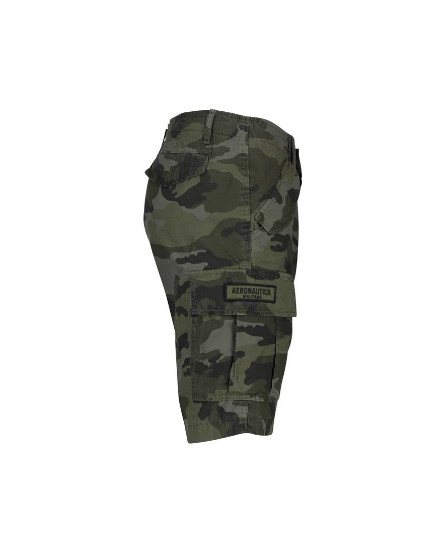 Aeronautica Militare korte broek donkergroen geprint