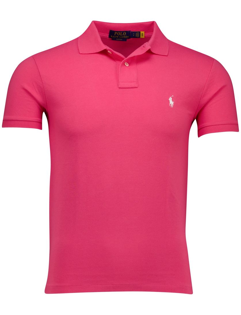 poloshirt korte mouw Polo Ralph Lauren Slim Fit roze