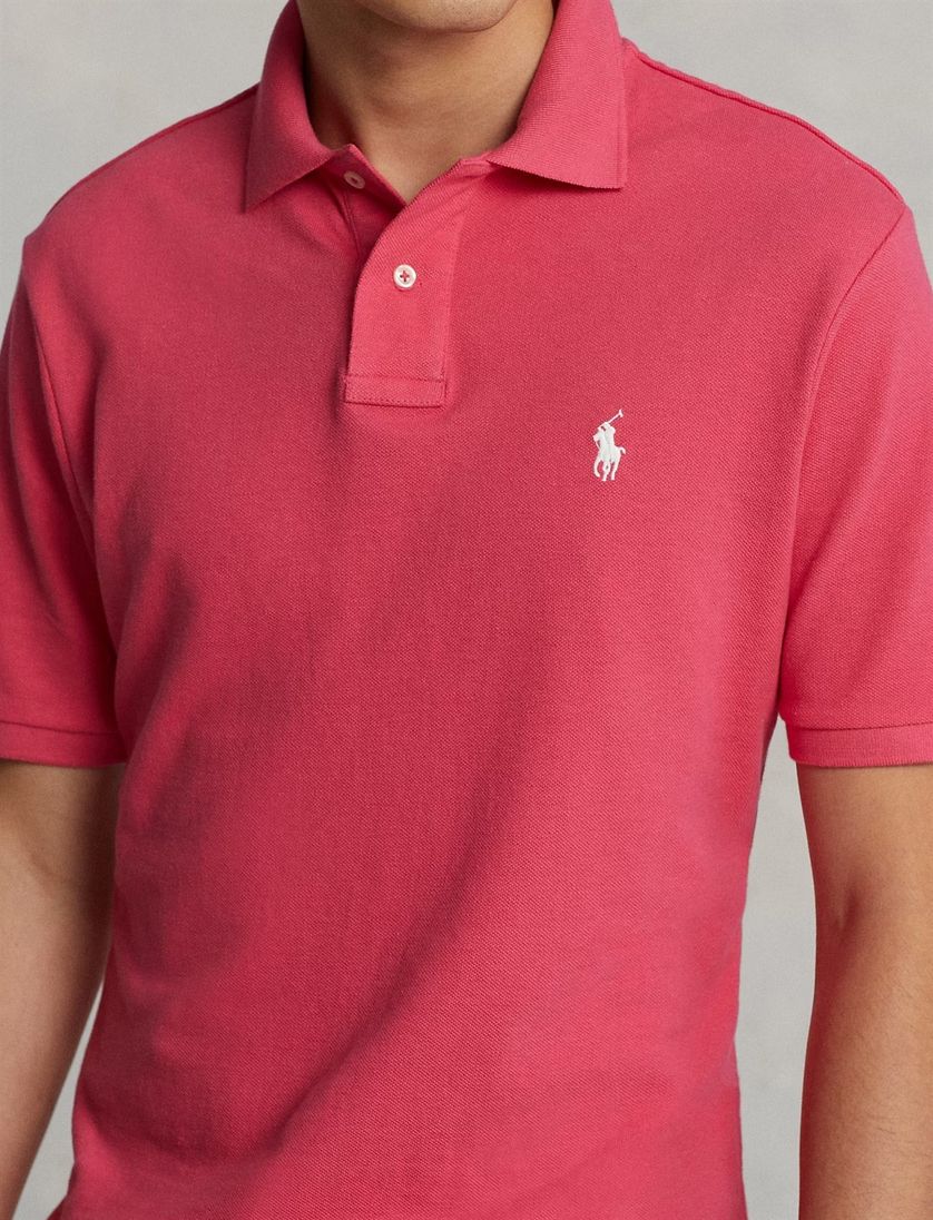 poloshirt korte mouw Polo Ralph Lauren Slim Fit roze