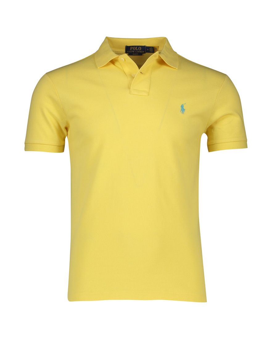 Polo Ralph Lauren polo slim fit effe geel katoen