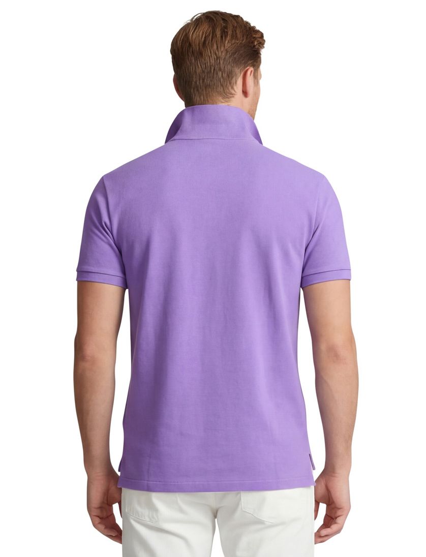 Polo Ralph Lauren trendy polo Slim Fit paars effen katoen