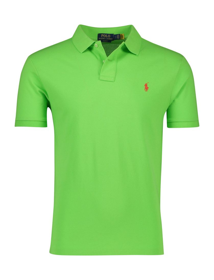 Polo Ralph Lauren polo Slim Fit slim fit gifgroen effen katoen