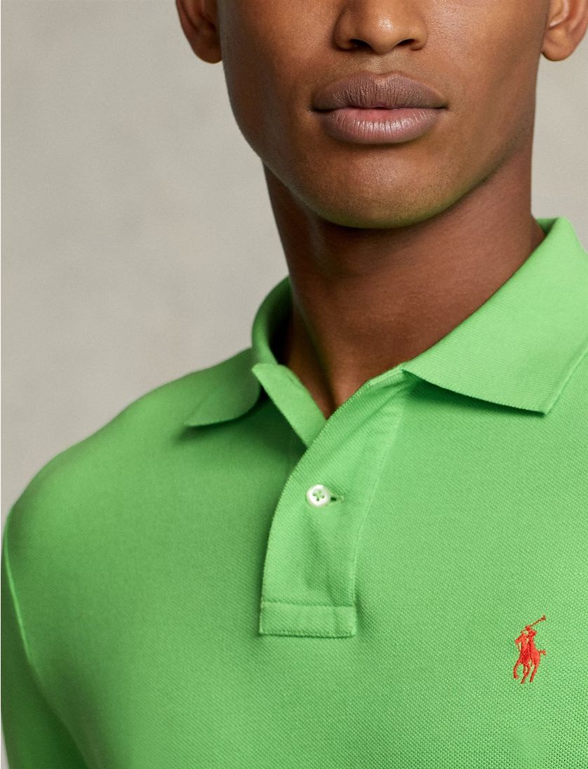 Polo Ralph Lauren polo Slim Fit slim fit gifgroen effen katoen