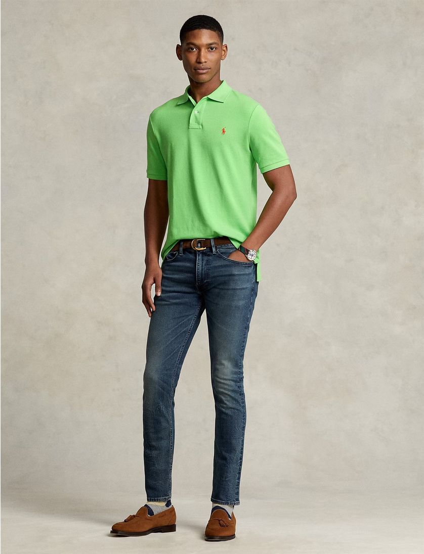 Polo Ralph Lauren polo Slim Fit slim fit gifgroen effen katoen