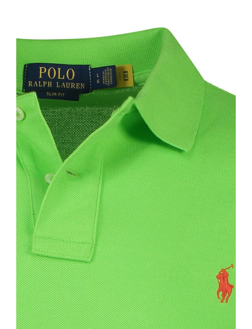 Polo Ralph Lauren polo Slim Fit slim fit gifgroen effen katoen