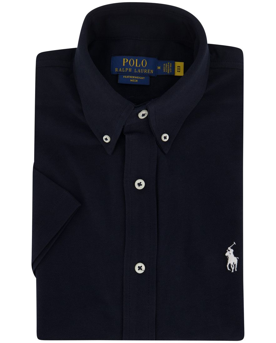 Polo Ralph Lauren overhemd normale fit donkerblauw effen