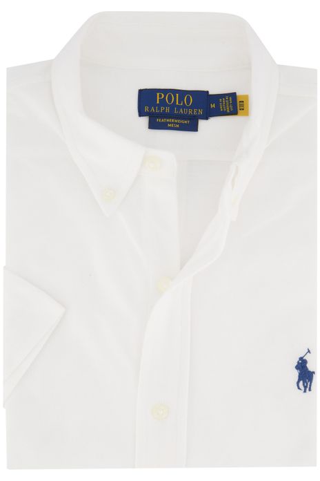 Polo Ralph Lauren overhemd korte mouw wit effen