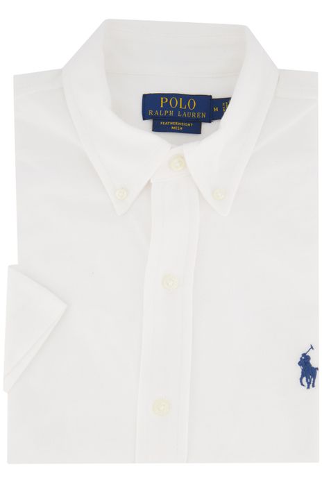 Polo Ralph Lauren overhemd korte mouw wit effen