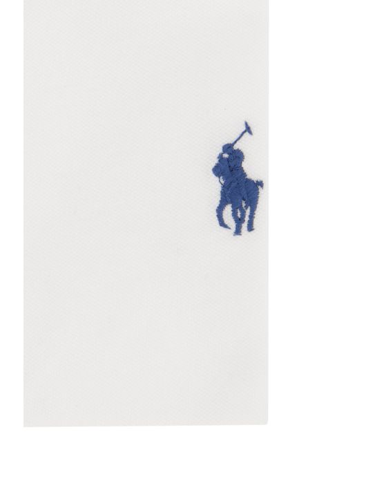 casual overhemd korte mouw Polo Ralph Lauren wit effen katoen normale fit