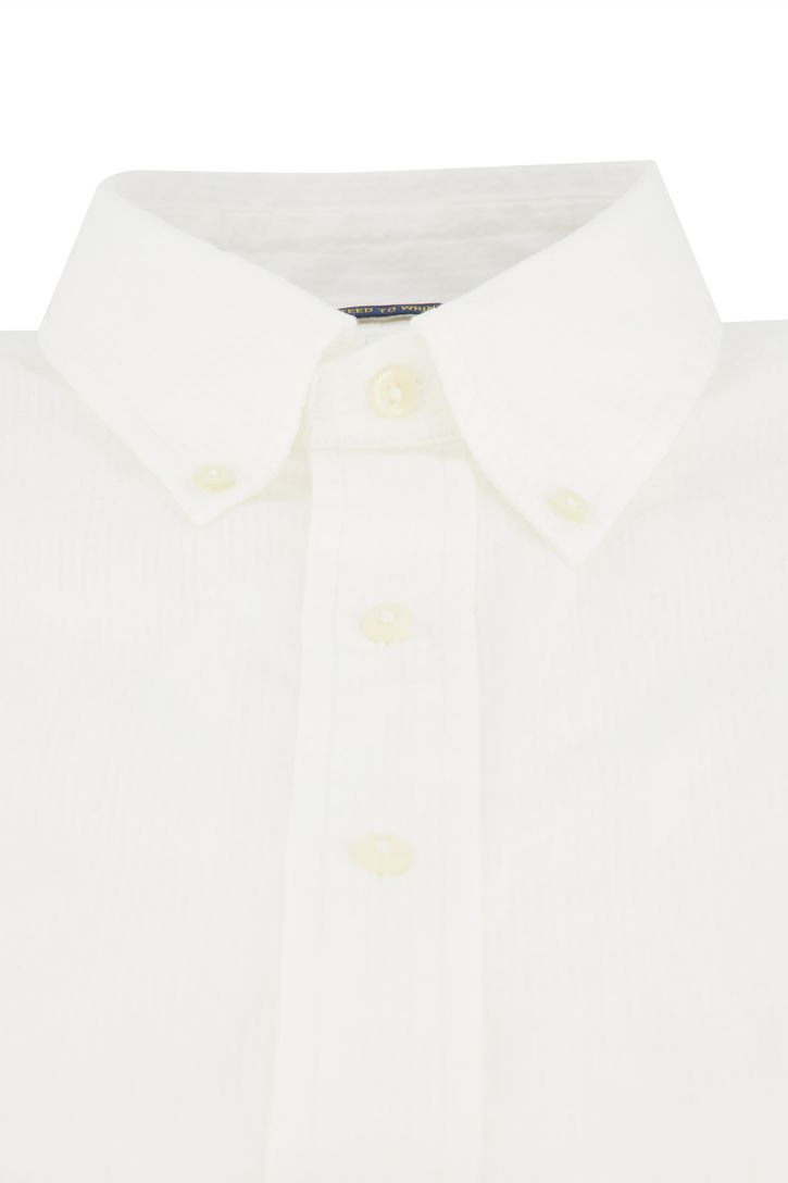 Polo Ralph Lauren overhemd korte mouw normale fit wit effen katoen