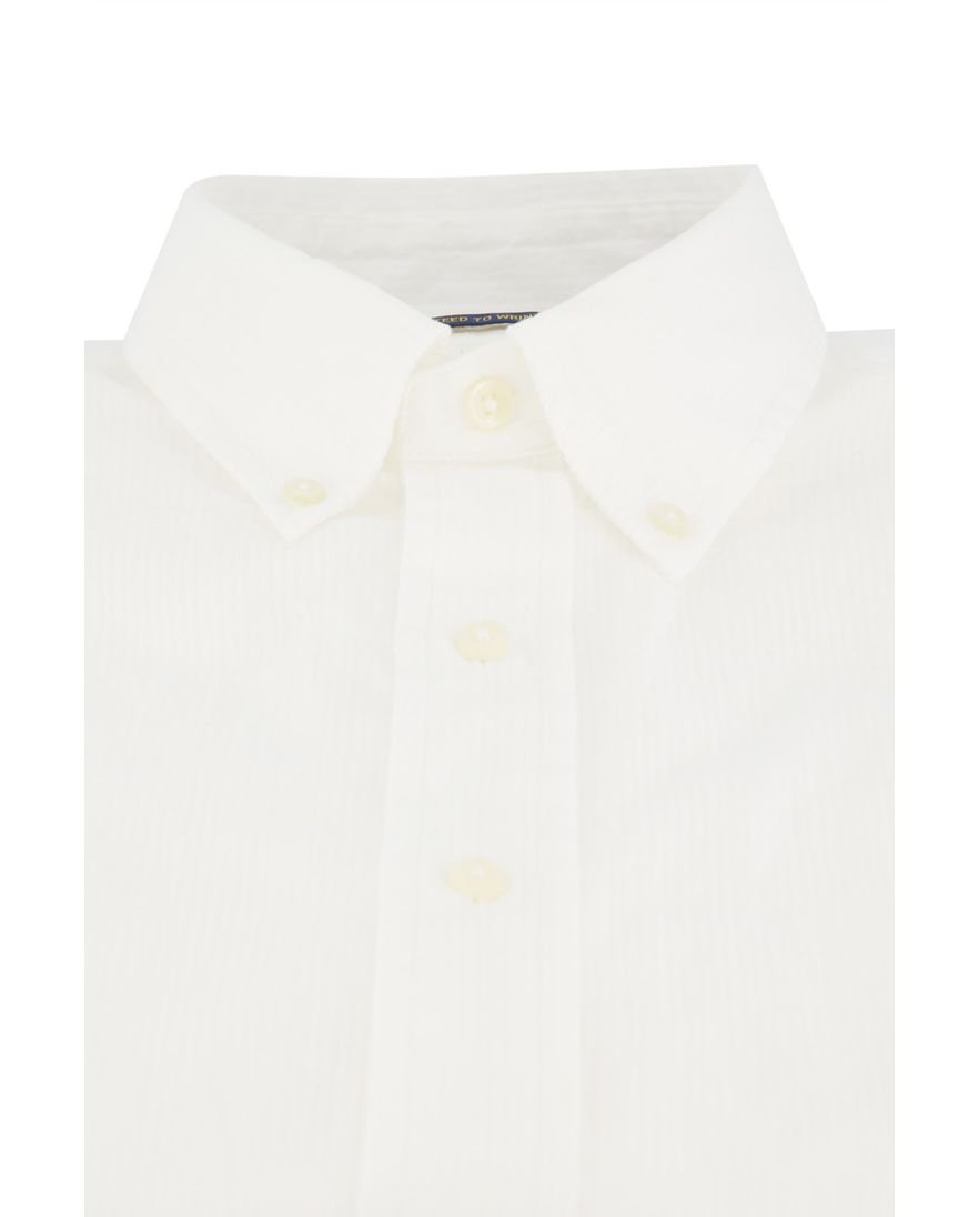 Polo Ralph Lauren overhemd korte mouw normale fit wit effen katoen