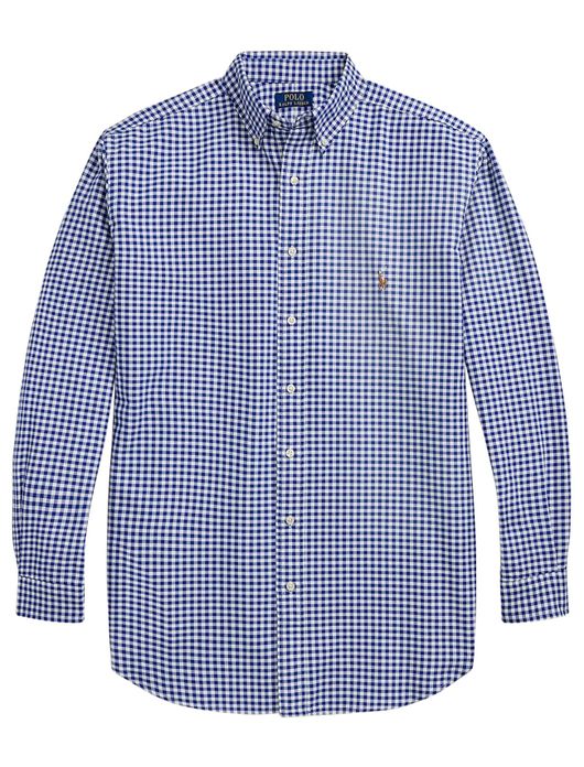 Polo Ralph Lauren Big & Tall overhemd blauw/ wit geruit button-down