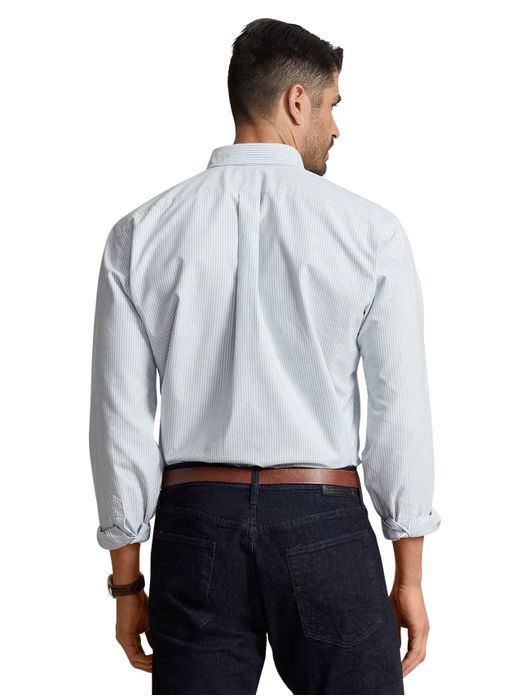 Polo Ralph Lauren Big & Tall overhemd blauw/ wit gestreept